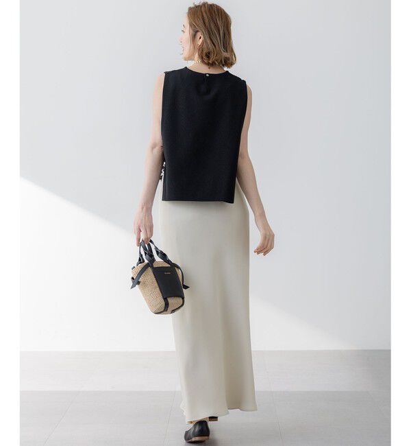 23区「【吸水速乾/防シワ】ジョーゼットサテン ナロー スカート」|スカート|