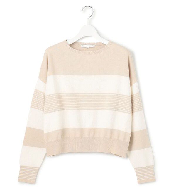 23区「【洗える】コットンポリエステルストレッチ ショート ニット」|ニット・セーター|