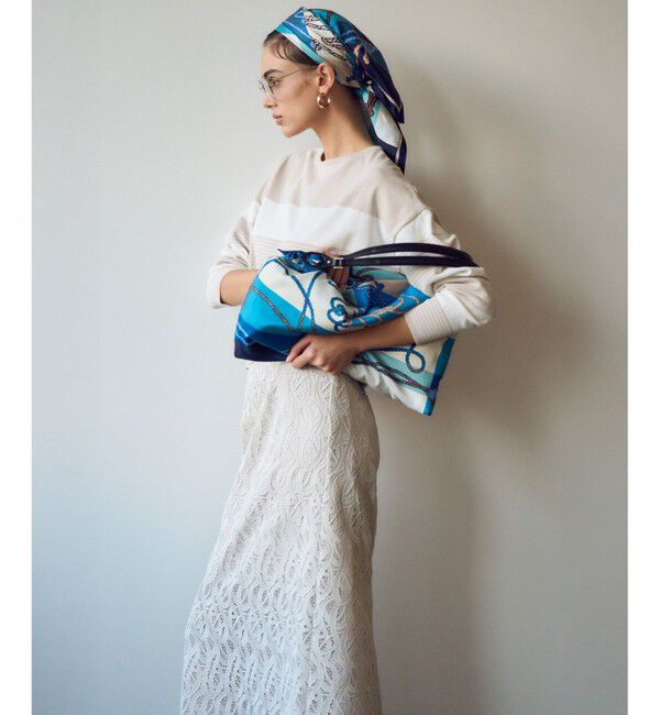 23区「【洗える】コットンポリエステルストレッチ ショート ニット」|ニット・セーター|