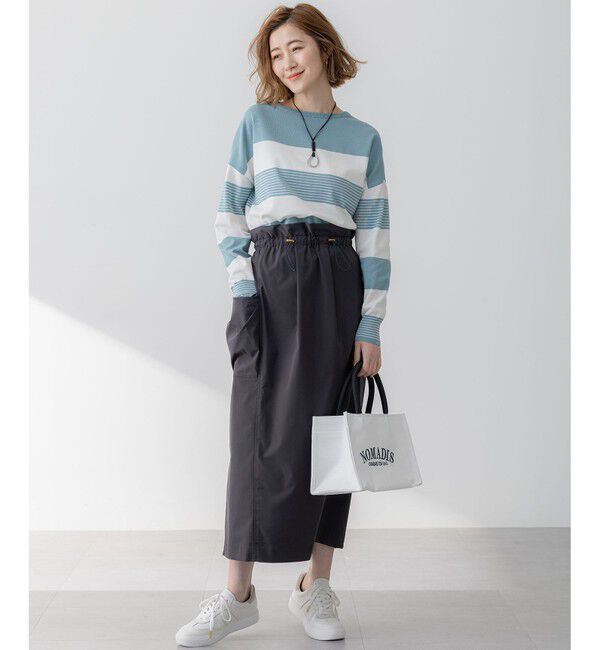 23区「【洗える】コットンポリエステルストレッチ ショート ニット」|ニット・セーター|