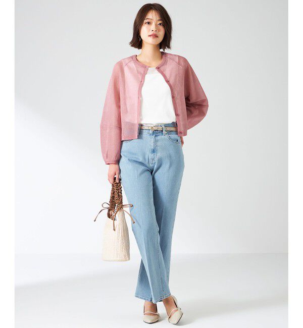 ANY SIS「【洗える】シアーランタンスリーブ カーディガン」|カーディガン|