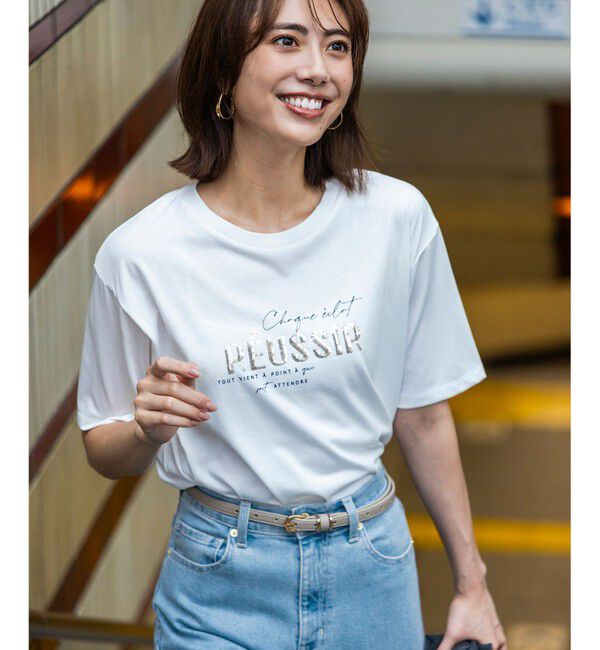 ANY SIS「【洗える】ロゴ刺繍 Tシャツ」|Tシャツ・カットソー|ｵﾌｽﾊﾟﾝ