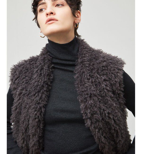 BEIGE,「PUY / フェイクファーベスト」|ベスト・ジレ|