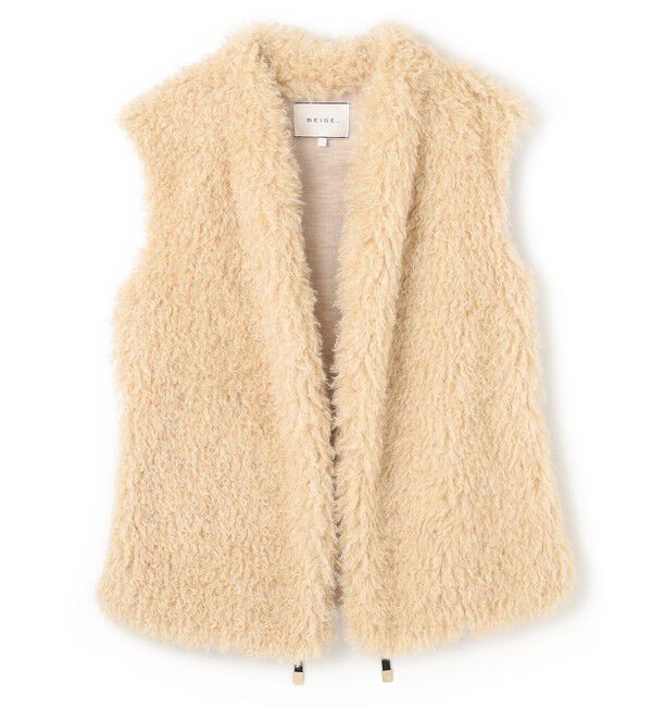 BEIGE,「PUY / フェイクファーベスト」|ベスト・ジレ|