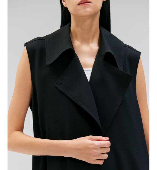 BEIGE,「FLEUR / ラップデザインロングジレ」|ベスト・ジレ|