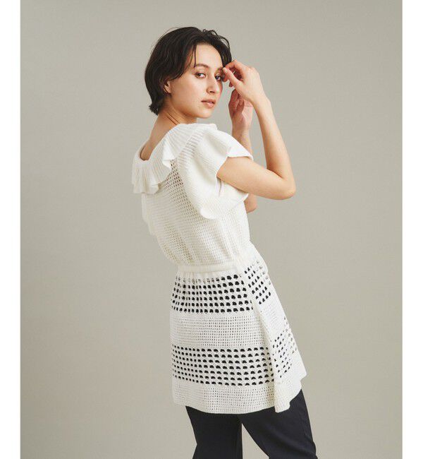 GRACE CONTINENTAL「タックスクエアニットトップ」|ニット・セーター|