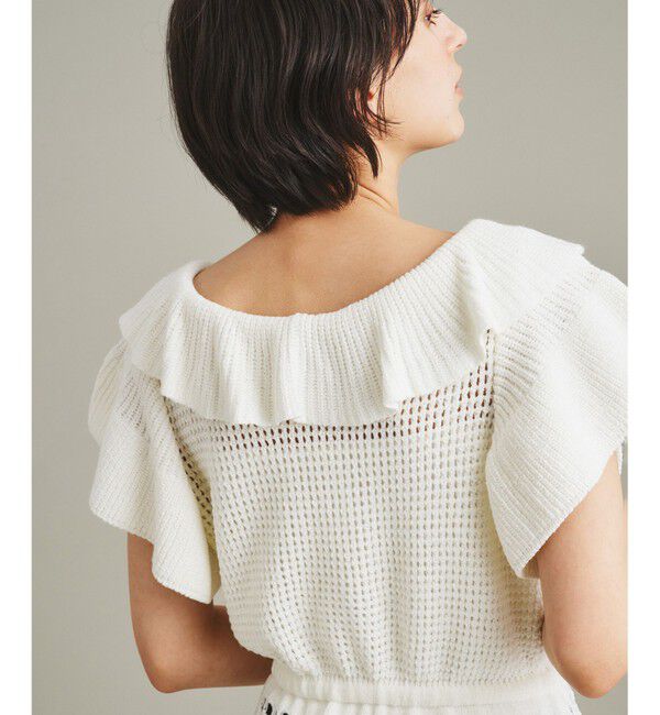 GRACE CONTINENTAL「タックスクエアニットトップ」|ニット・セーター|