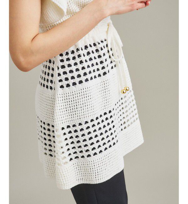 GRACE CONTINENTAL「タックスクエアニットトップ」|ニット・セーター|