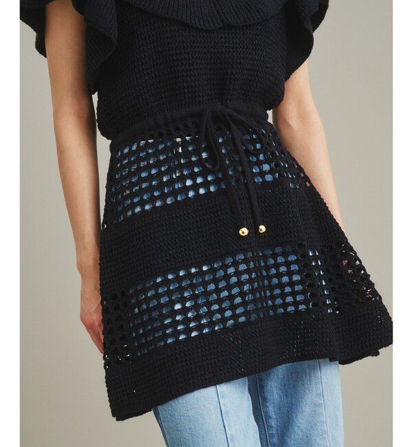 GRACE CONTINENTAL「タックスクエアニットトップ」|ニット・セーター|