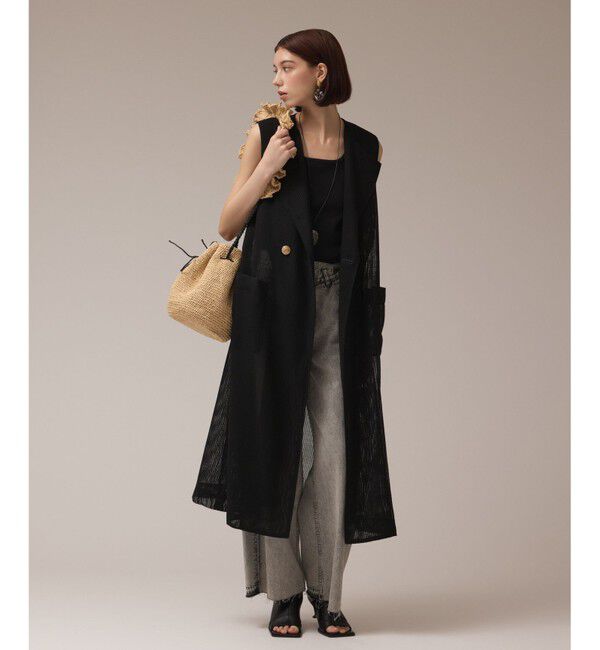 Diagram「カラミロングジレ」|ベスト・ジレ|ブラック