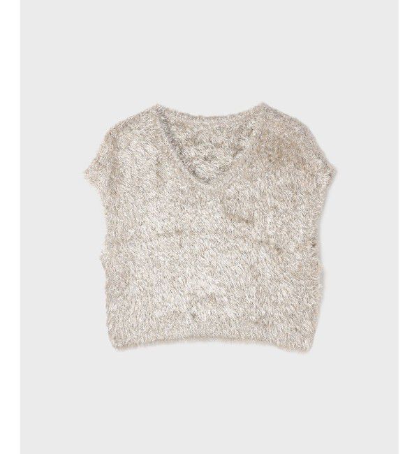 GRACE CONTINENTAL「ラメフェザーベスト」|ベスト・ジレ|