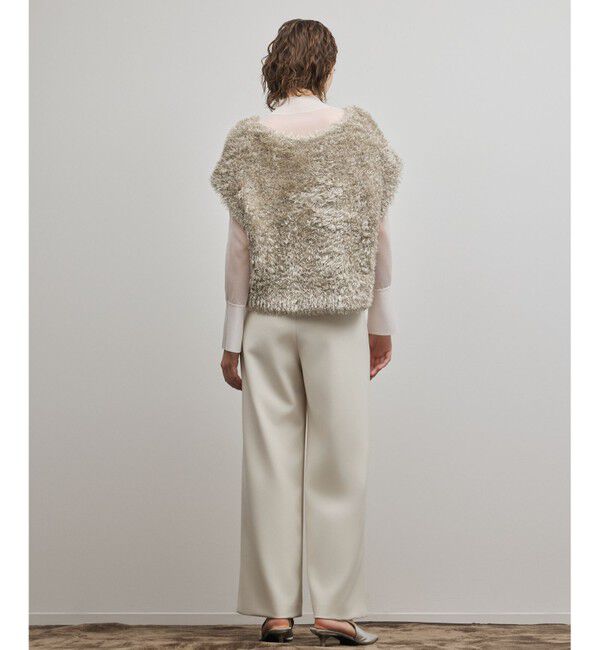 GRACE CONTINENTAL「ラメフェザーベスト」|ベスト・ジレ|