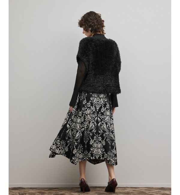 GRACE CONTINENTAL「ラメフェザーベスト」|ベスト・ジレ|