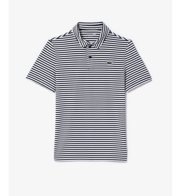 LACOSTE「UVカット UPF50+ ウルトラドライバイカラーボーダーポロシャツ」|ポロシャツ|