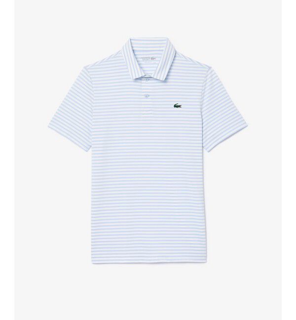 LACOSTE「UVカット UPF50+ ウルトラドライバイカラーボーダーポロシャツ」|ポロシャツ|