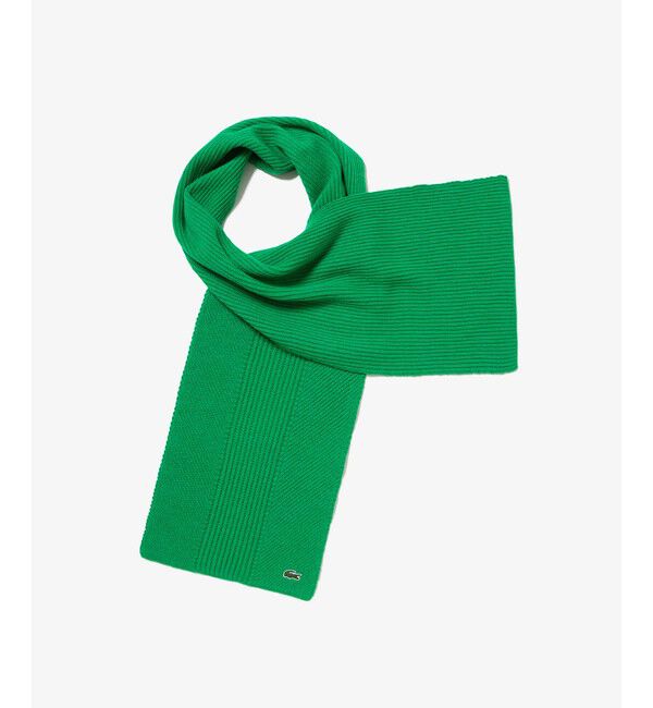 LACOSTE「コンビ・ニッティングマフラー」|マフラー|グリーン