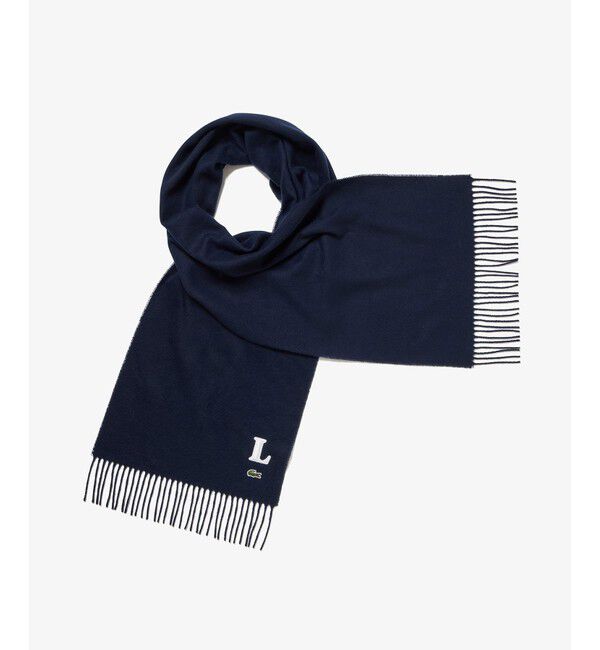 LACOSTE「イニシャルステッチマフラー / フリンジストール」|マフラー|
