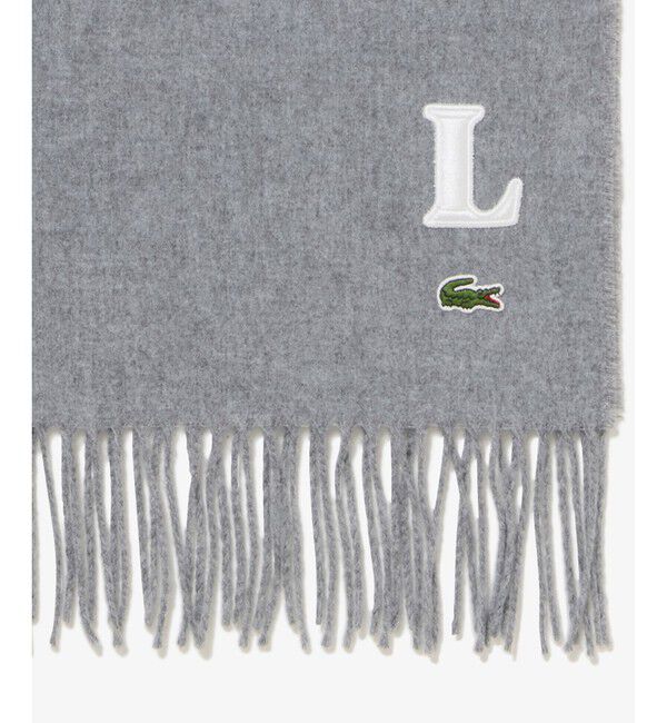 LACOSTE「イニシャルステッチマフラー / フリンジストール」|マフラー|