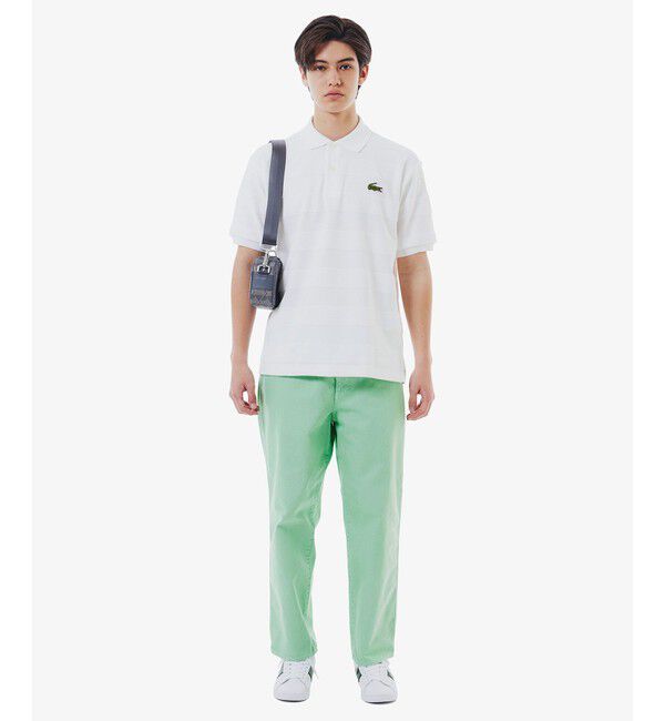 LACOSTE「11.5oz ワイドテーパードカラーデニムパンツ」|デニム|