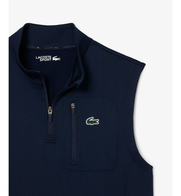 LACOSTE「ウルトラドライハーフジップゴルフベスト」|ベスト・ジレ|
