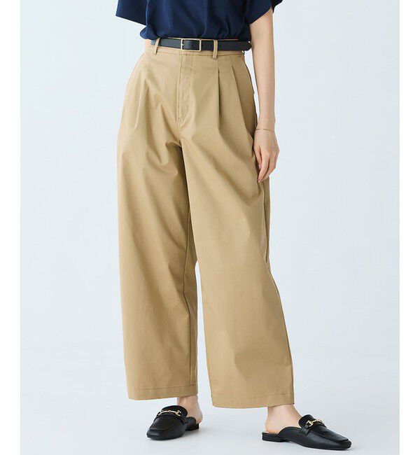 LACOSTE「ダブルタックワイドスラックス」|チノ|