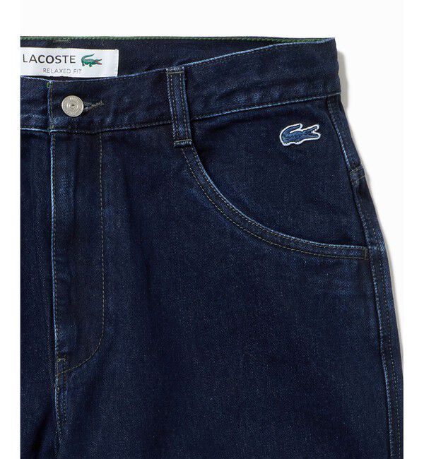 LACOSTE「5ポケットワイドデニムパンツ テーパード」|デニム|