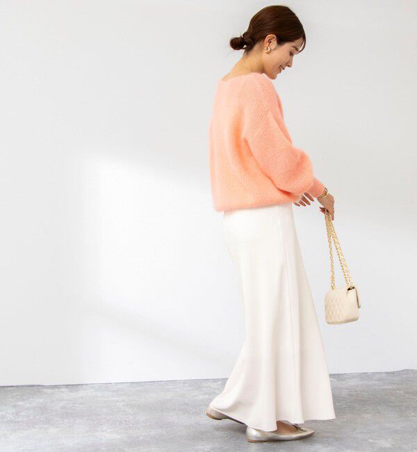 NOLLEY'S sophi「【追加】《オールシーズン対応》ウォッシャブルマットサテンナロースカート」|スカート|