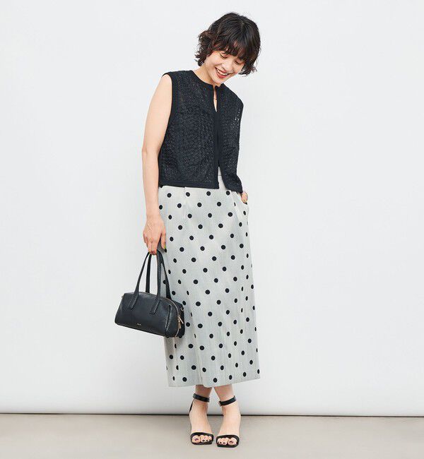 NOLLEY'S「《手洗い可能》フラワー刺繍生地ベスト」|ベスト・ジレ|