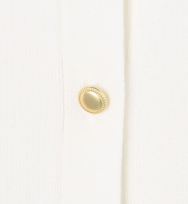 NOLLEY'S「《手洗い可能》フラワー刺繍生地袖クルーネックカーディガン」|カーディガン|