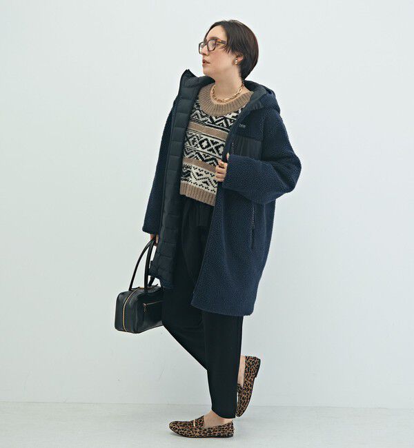 ◇【WEB限定】【TAION/タイオン】別注ボア×ダウンフードコート