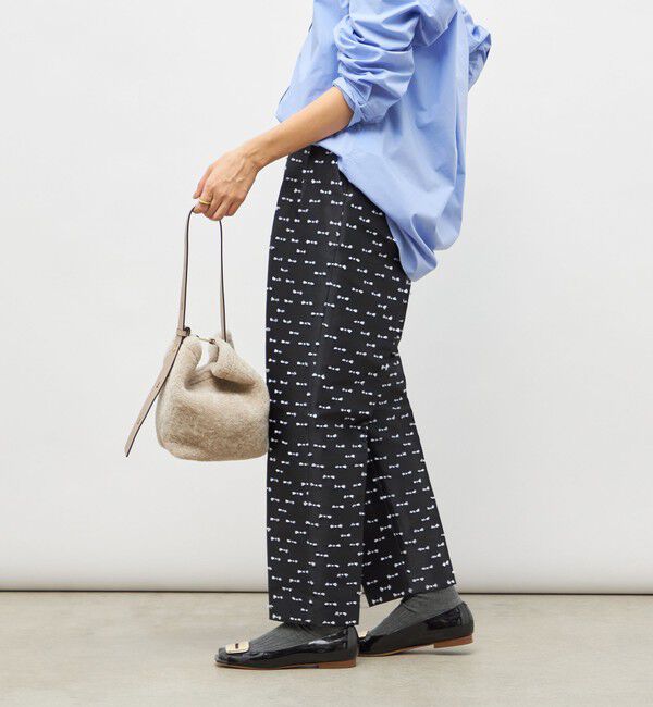 NOLLEY'S「《セットアップ対応》ウォッシャブルリボンジャガードタックテーパードパンツ」|その他|