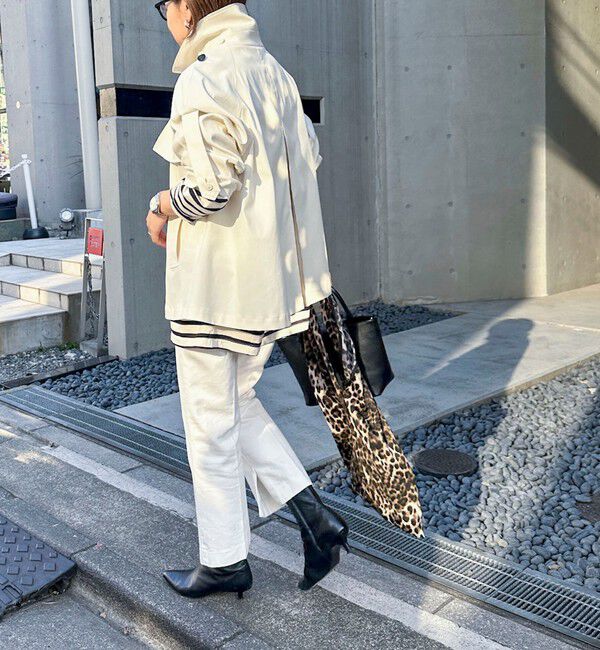 Rie Miller「【RM denim】スリットクロップドセンタープレスデニム」|デニム|