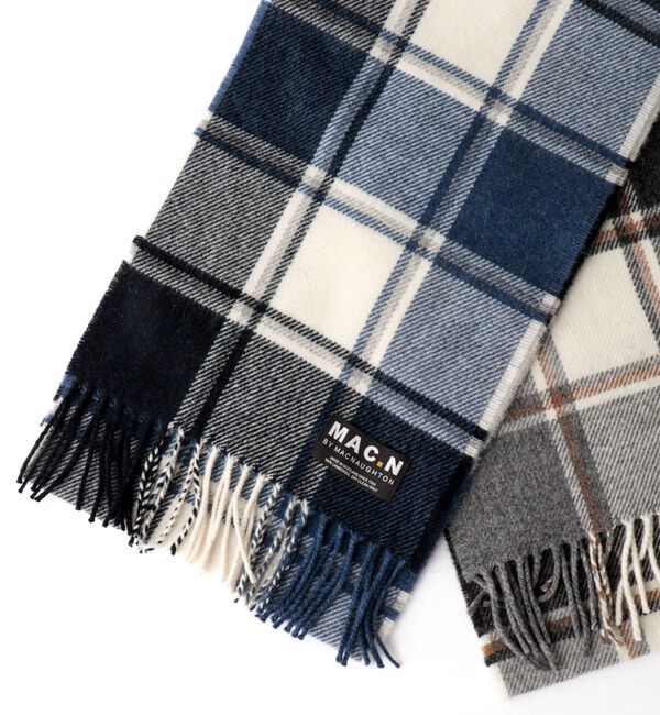 NOLLEY'S goodman「【MAC.N/マックエヌ】Lambswool Hoy Scarf 25」|ストール|ブルー系1
