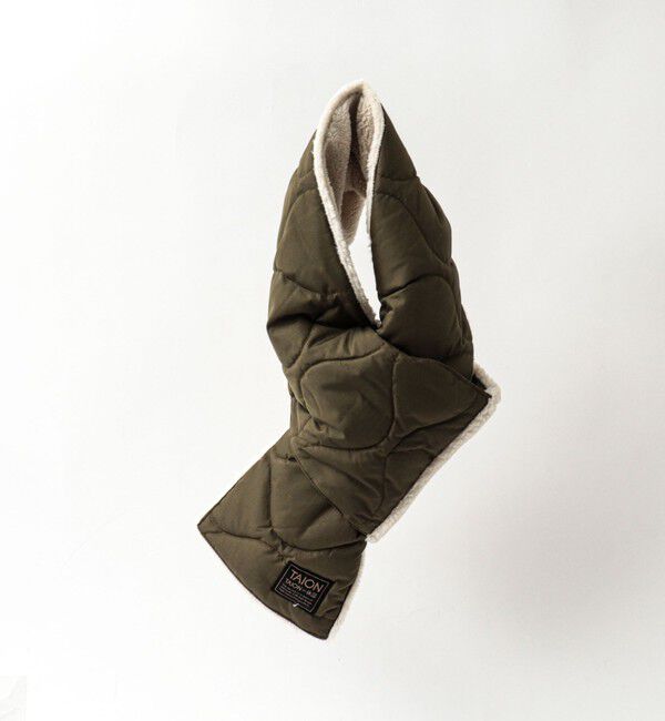 NOLLEY'S goodman「【TAION / タイオン】MILITARY R/S DOWN SCARF 17」|マフラー|オリーブ