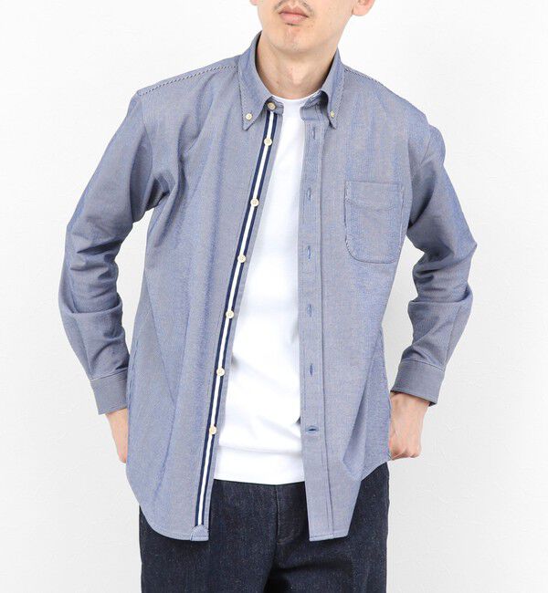 NOLLEY'S goodman「《ビジカジ対応》ALBINI 吸水速乾テープBD 26SS」|シャツ・ブラウス|ブルー系その他