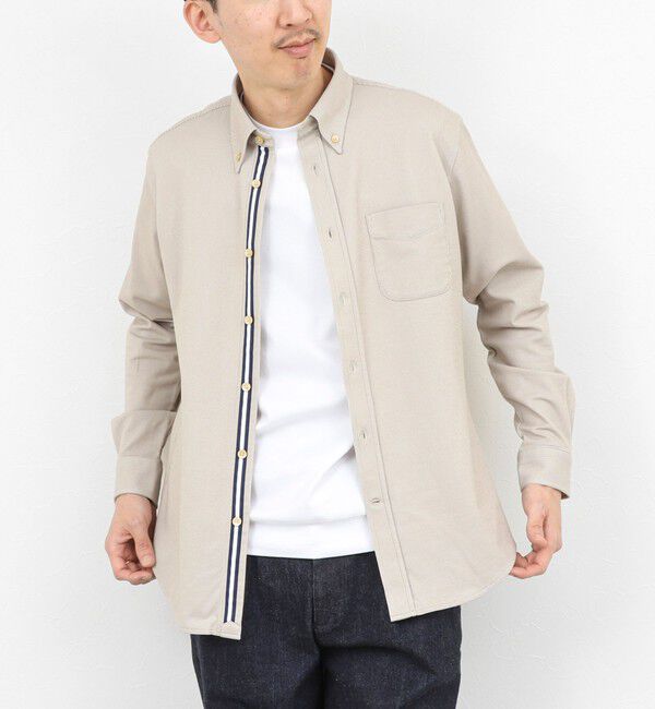 NOLLEY'S goodman「《ビジカジ対応》ALBINI 吸水速乾テープBD 26SS」|シャツ・ブラウス|ベージュ
