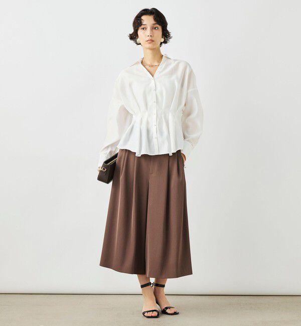 NOLLEY'S「ウォッシャブルパール釦スキッパータックブラウス」|シャツ・ブラウス|