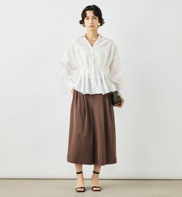 NOLLEY'S「ウォッシャブルパール釦スキッパータックブラウス」|シャツ・ブラウス|