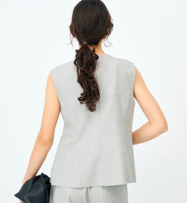 NOLLEY'S sophi「《セットアップ対応》ウォッシャブルドライシャークペプラムジレ」|ベスト・ジレ|