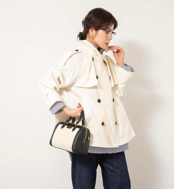 NOLLEY'S「NMPウォッシャブルショートトレンチコート」|ブルゾン・スタジャン|