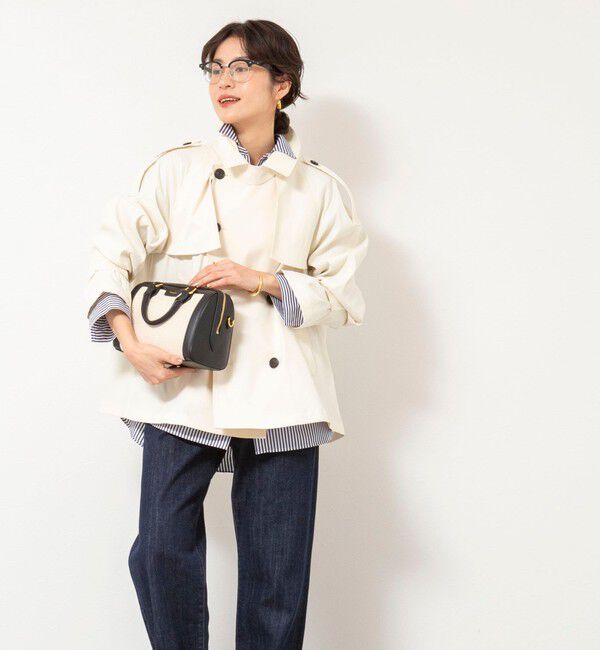 NOLLEY'S「NMPウォッシャブルショートトレンチコート」|ブルゾン・スタジャン|