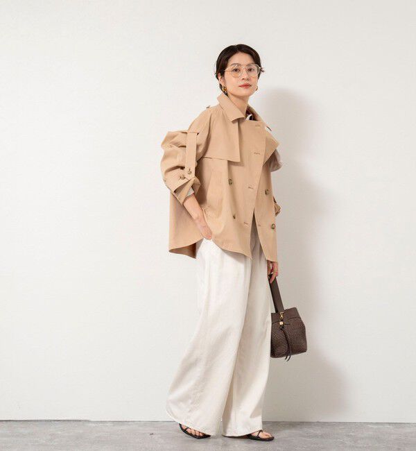 NOLLEY'S「NMPウォッシャブルショートトレンチコート」|ブルゾン・スタジャン|