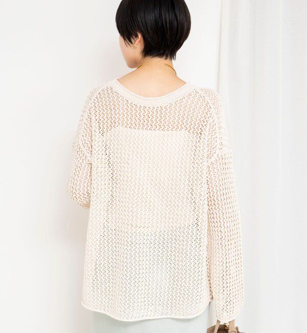 NOLLEY'S「《手洗い可能》ペーパーヤーンメッシュプルオーバー」|ニット・セーター|
