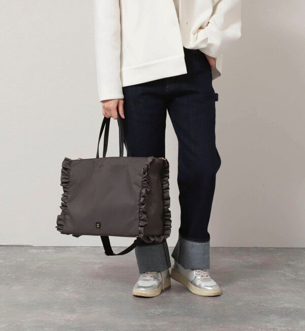 NOLLEY'S「【nolnol/ノルノル】ナイロンフリルトートバッグ」|トートバッグ|