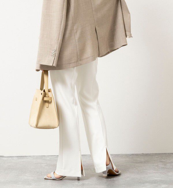 NOLLEY'S sophi「ウォッシャブルカットジョーゼットスリットパンツ」|その他|オフホワイト