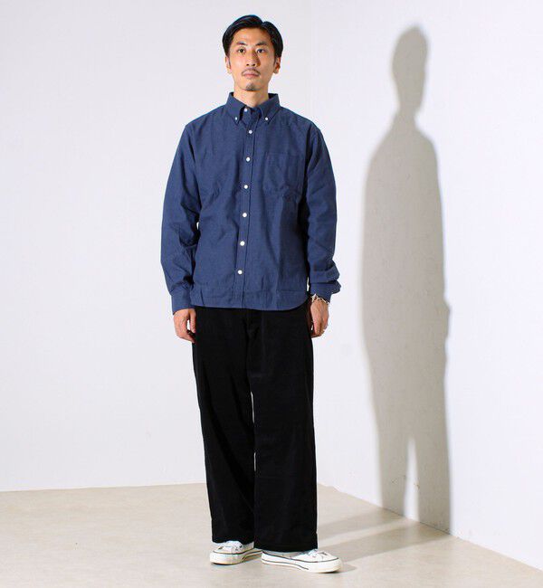 GLOSTER「＜つぶし衿＞U.S.COTTON混 ボタンダウンネルシャツ」|シャツ・ブラウス|