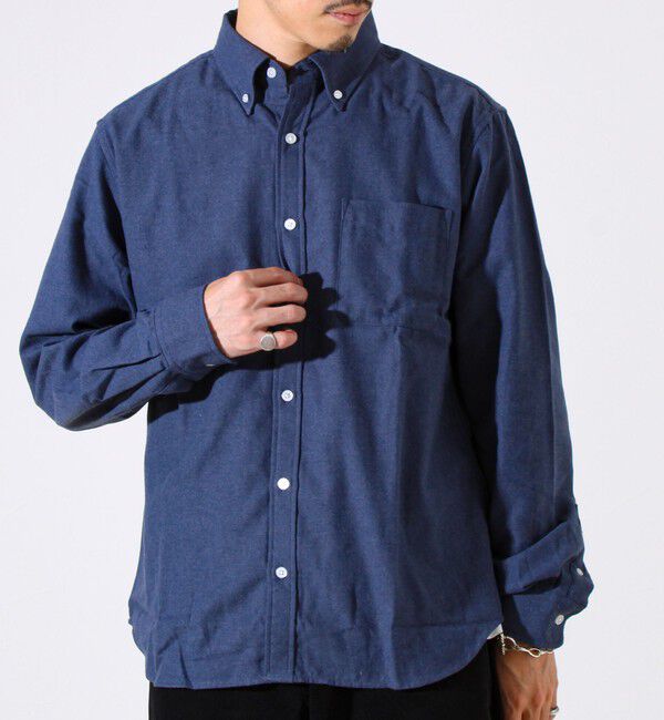 GLOSTER「＜つぶし衿＞U.S.COTTON混 ボタンダウンネルシャツ」|シャツ・ブラウス|