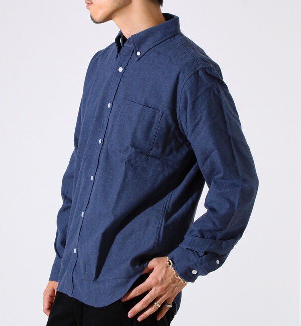 GLOSTER「＜つぶし衿＞U.S.COTTON混 ボタンダウンネルシャツ」|シャツ・ブラウス|