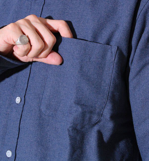 GLOSTER「＜つぶし衿＞U.S.COTTON混 ボタンダウンネルシャツ」|シャツ・ブラウス|