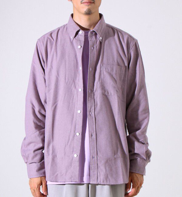 GLOSTER「＜つぶし衿＞U.S.COTTON混 ボタンダウンネルシャツ」|シャツ・ブラウス|